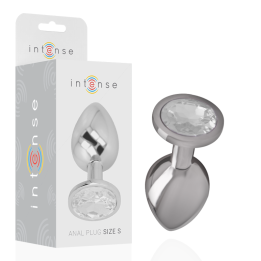 Analplug aus Aluminiu Mmetall mit Silbernem Kristall, Grösse S von Intense Anal Toys | Fesselliebe.de