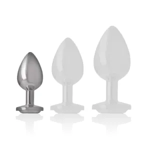 Analplug aus Aluminiu Mmetall mit Silbernem Kristall, Grösse S von Intense Anal Toys