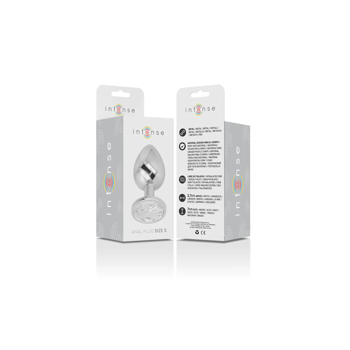 Analplug aus Aluminiu Mmetall mit Silbernem Kristall, Grösse S von Intense Anal Toys | Fesselliebe.de