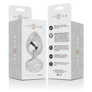 Analplug aus Aluminiu Mmetall mit Silbernem Kristall, Grösse L von Intense Anal Toys