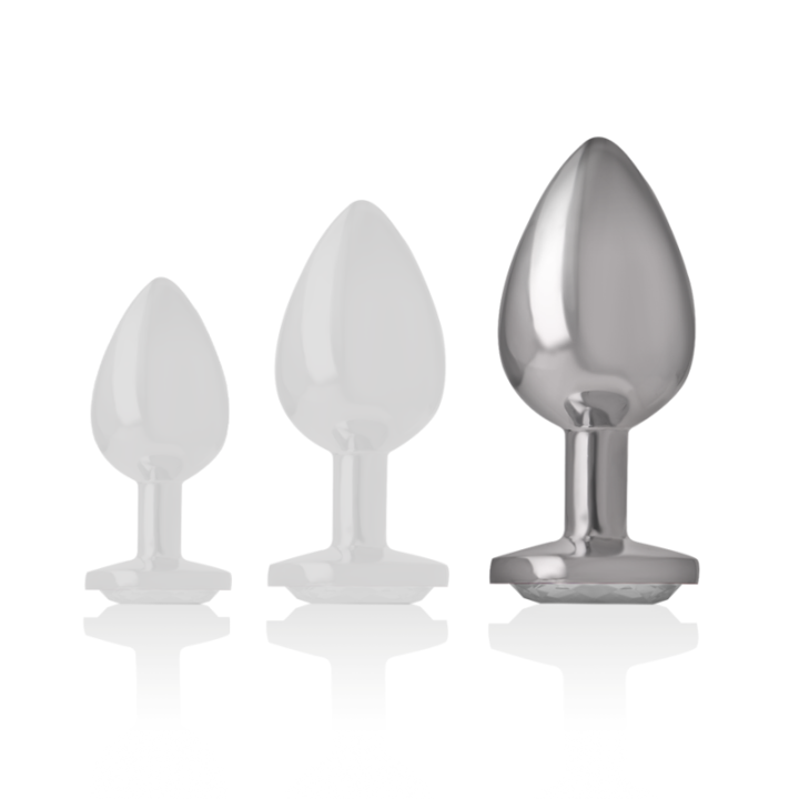 Analplug aus Aluminiu Mmetall mit Silbernem Kristall, Grösse L von Intense Anal Toys | Fesselliebe.de