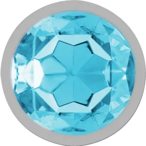 Analstecker aus Aluminiummetall mit Blauem Kristall, Grösse S von Intense Anal Toys