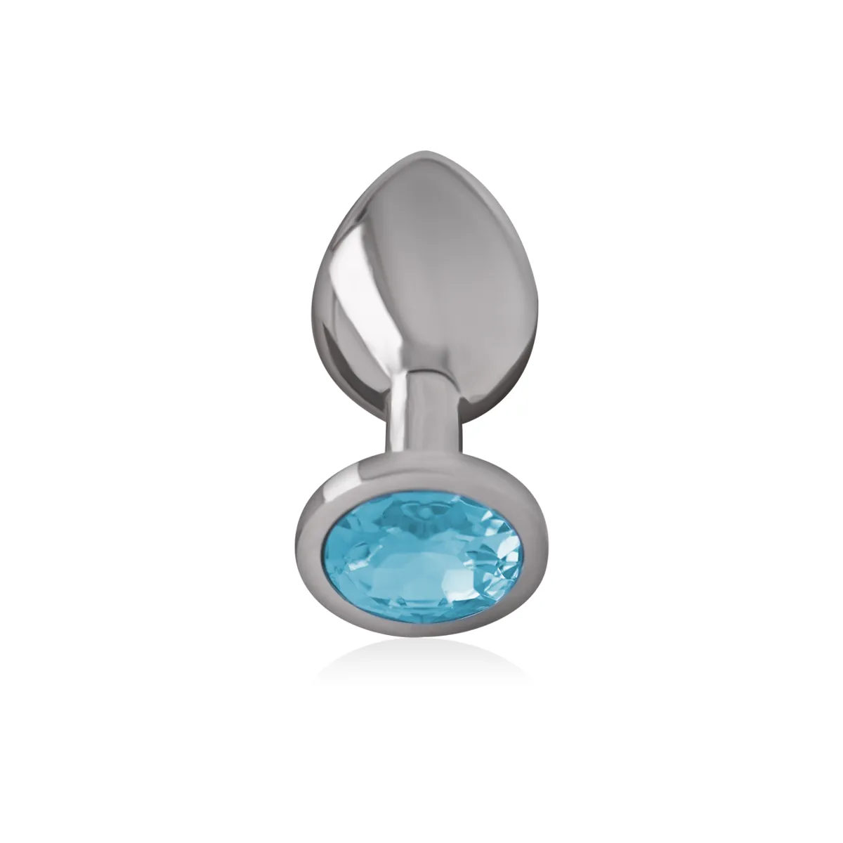 Analplug aus Aluminiummetall mit Blauem Glas, Grösse M von Intense Anal Toys | Fesselliebe.de