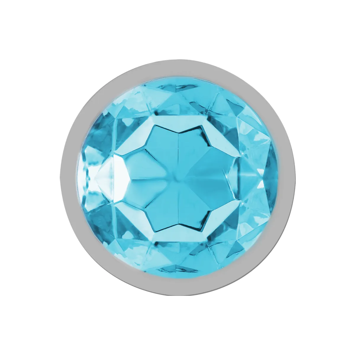 Analplug aus Aluminiummetall mit Blauem Kristall, Grösse L von Intense Anal Toys | Fesselliebe.de