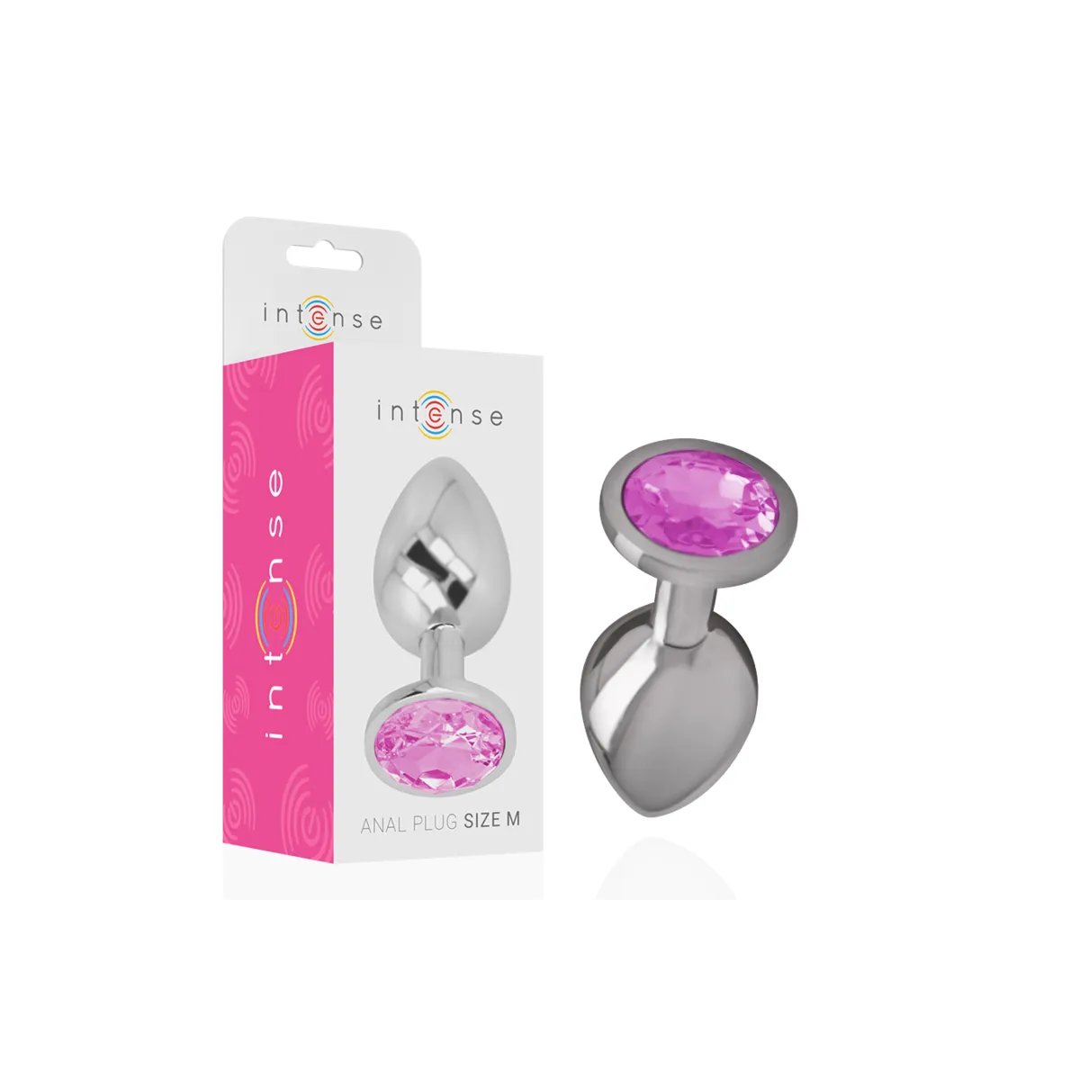 Analplug aus Aluminiummetall mit Rosa Kristall, Grösse M von Intense Anal Toys | Fesselliebe.de