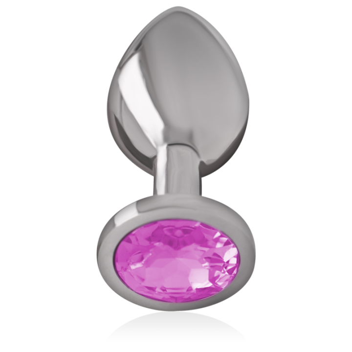 Analplug aus Aluminiummetall mit Rosa Kristall, Grösse M von Intense Anal Toys | Fesselliebe.de