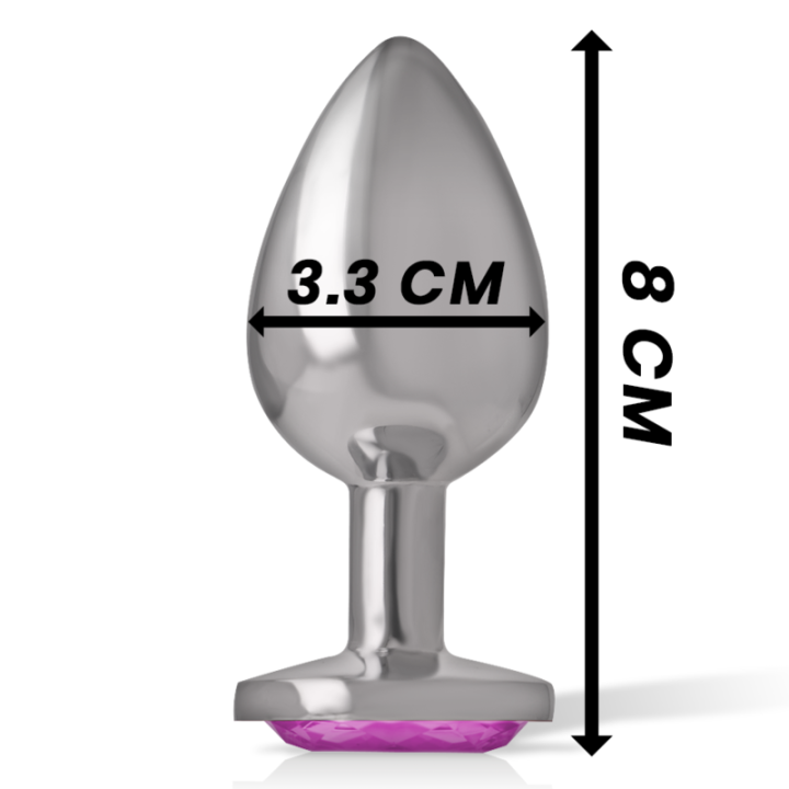 Analplug aus Aluminiummetall mit Rosa Kristall, Grösse M von Intense Anal Toys | Fesselliebe.de