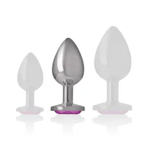 Analplug aus Aluminiummetall mit Rosa Kristall, Grösse M von Intense Anal Toys