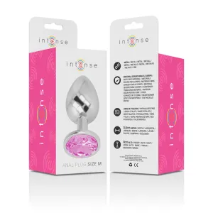 Analplug aus Aluminiummetall mit Rosa Kristall, Grösse M von Intense Anal Toys