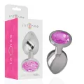 Analplug aus Aluminiummetall mit Rosa Kristall, Grösse L von Intense Anal Toys