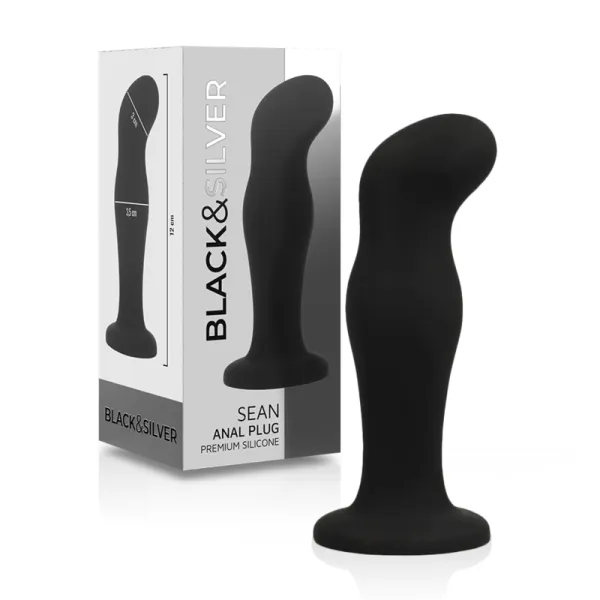 Sean Plug Anal Premium Silikon Schwarz von Black&Silver | Fesselliebe.de