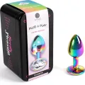 Butt Plug aus Metall Regenbogen, Kleine Grösse 7 cm von Secretplay Toys