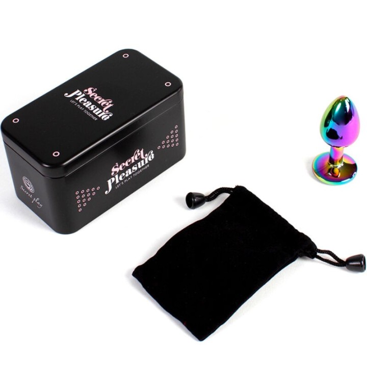 Butt Plug aus Metall Regenbogen, Kleine Grösse 7 cm von Secretplay Toys | Fesselliebe.de