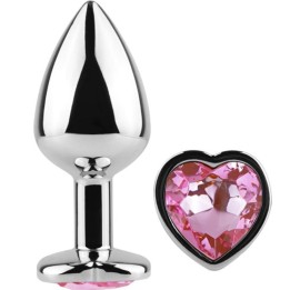 Butt Plug aus Metall Fuchsia Herz Kleine Grösse 7 cm von Secretplay Toys | Fesselliebe.de