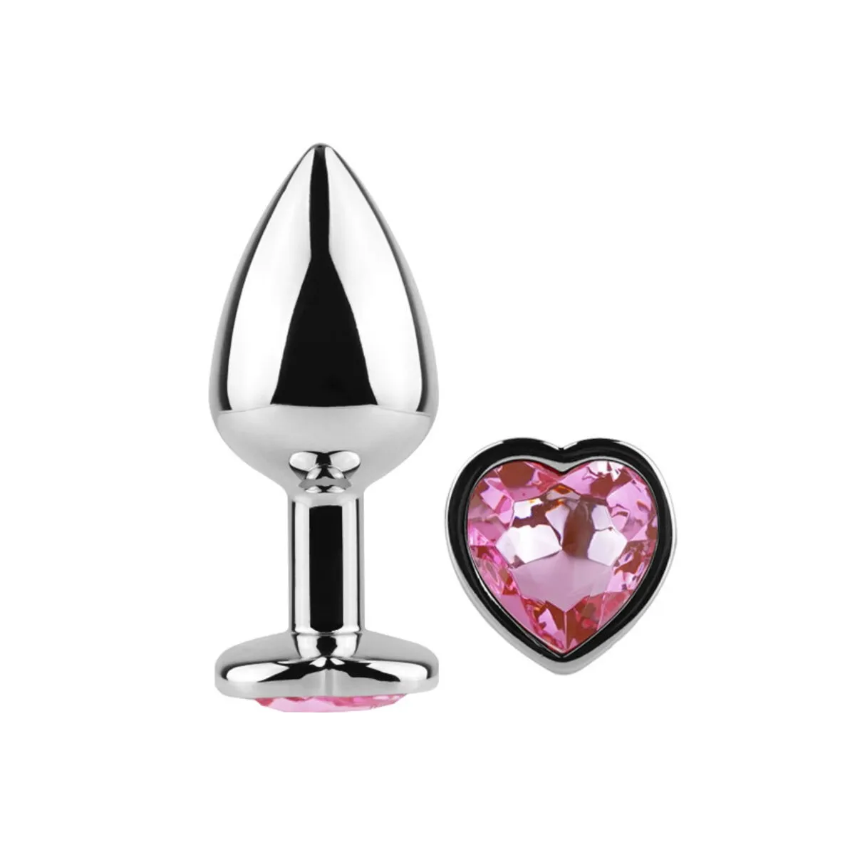 Butt Plug aus Metall Fuchsia Herz Kleine Grösse 7 cm von Secretplay Toys | Fesselliebe.de