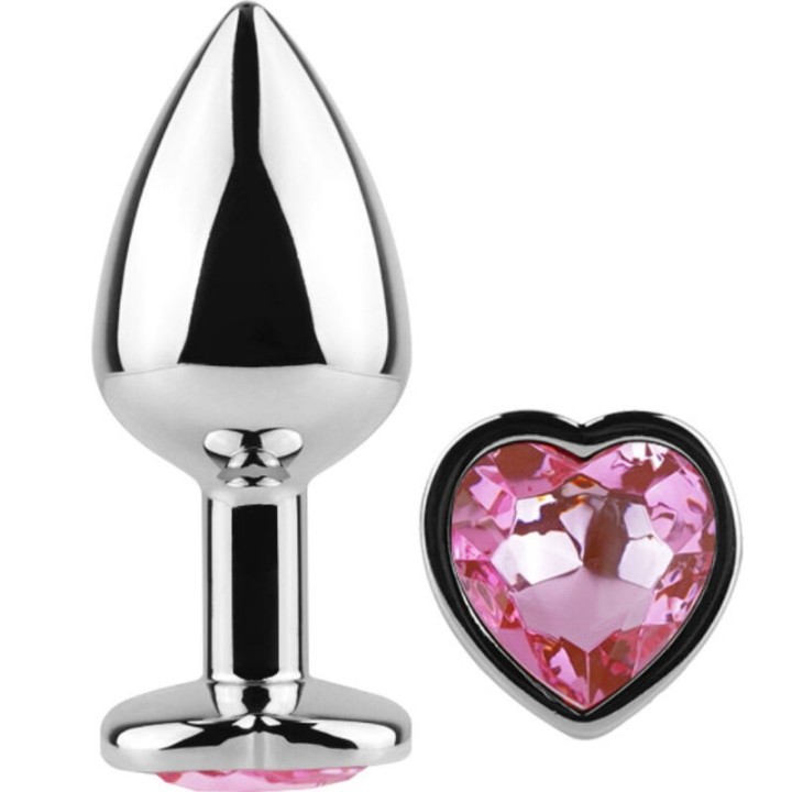 Butt Plug aus Metall Fuchsia Herz Kleine Grösse 7 cm von Secretplay Toys | Fesselliebe.de