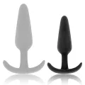 Hansel Silikon-Analsplug mit Kleinem Griff von Black&Silver