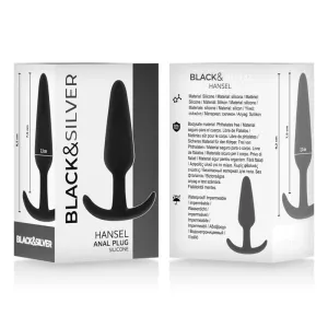 Hansel Silikon-Analsplug mit Kleinem Griff von Black&Silver