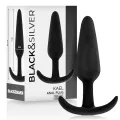 Kael Silikon Analplug mit Mittlerem Griff von Black&Silver