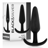 Kael Silikon Analplug mit Mittlerem Griff von Black&Silver | Fesselliebe.de