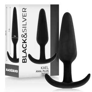 Kael Silikon Analplug mit Mittlerem Griff von Black&Silver | Fesselliebe.de