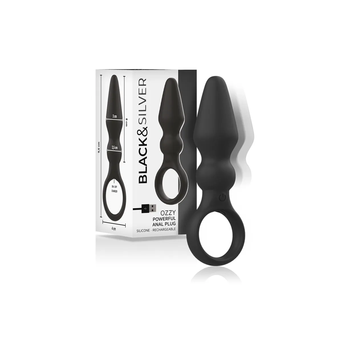 Ozzy Leistungsstarker Silikon-Analsplug von Black&Silver | Fesselliebe.de