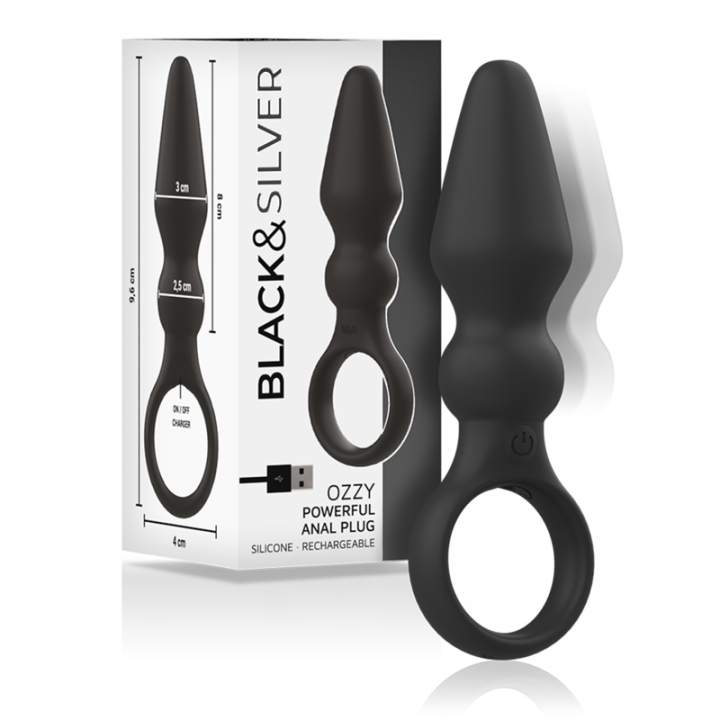 Ozzy Leistungsstarker Silikon-Analsplug von Black&Silver | Fesselliebe.de