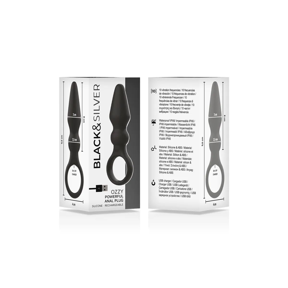 Ozzy Leistungsstarker Silikon-Analsplug von Black&Silver | Fesselliebe.de