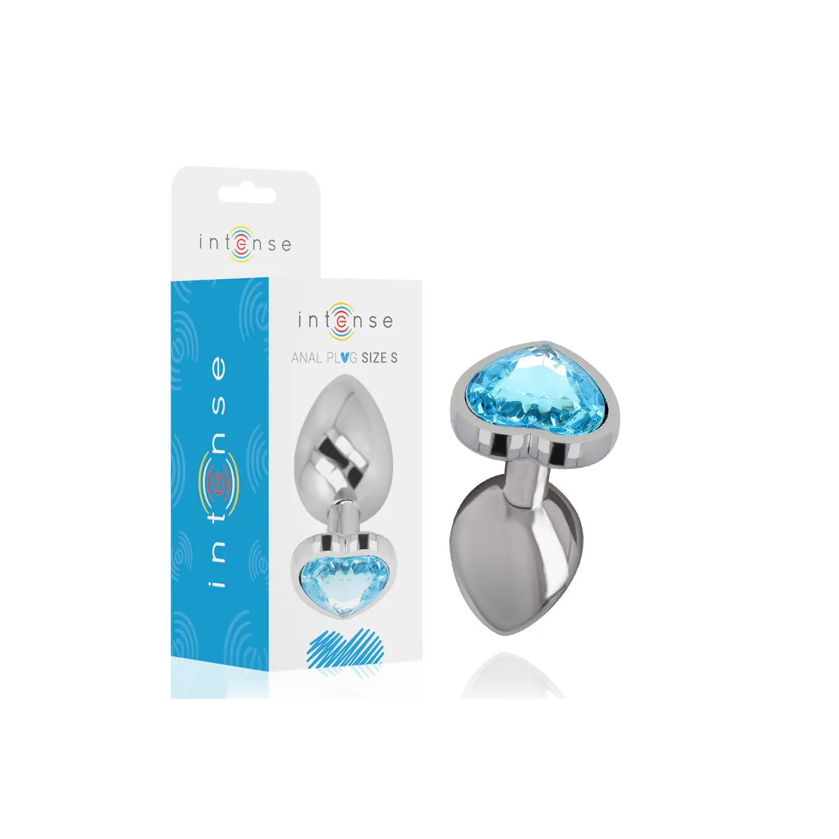 Aluminium-Metall-Anal-Stecker, Blaues Herz, Grösse S von Intense Anal Toys | Fesselliebe.de