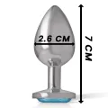 Aluminium-Metall-Anal-Stecker, Blaues Herz, Grösse S von Intense Anal Toys
