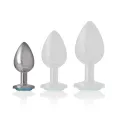 Aluminium-Metall-Anal-Stecker, Blaues Herz, Grösse S von Intense Anal Toys