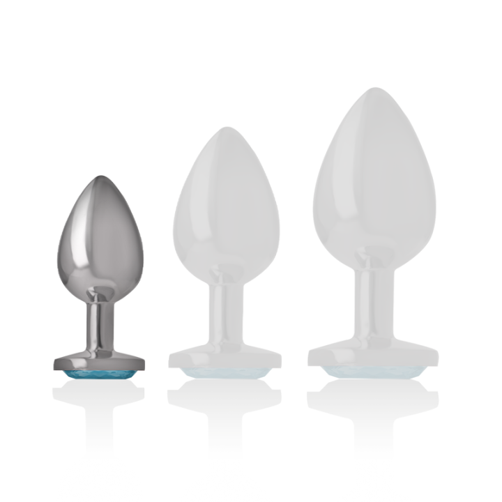 Aluminium-Metall-Anal-Stecker, Blaues Herz, Grösse S von Intense Anal Toys | Fesselliebe.de