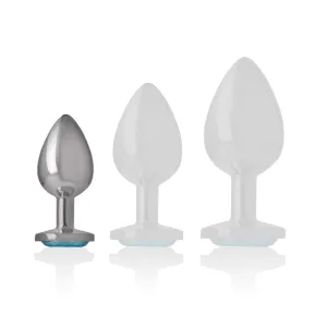 Aluminium-Metall-Anal-Stecker, Blaues Herz, Grösse S von Intense Anal Toys
