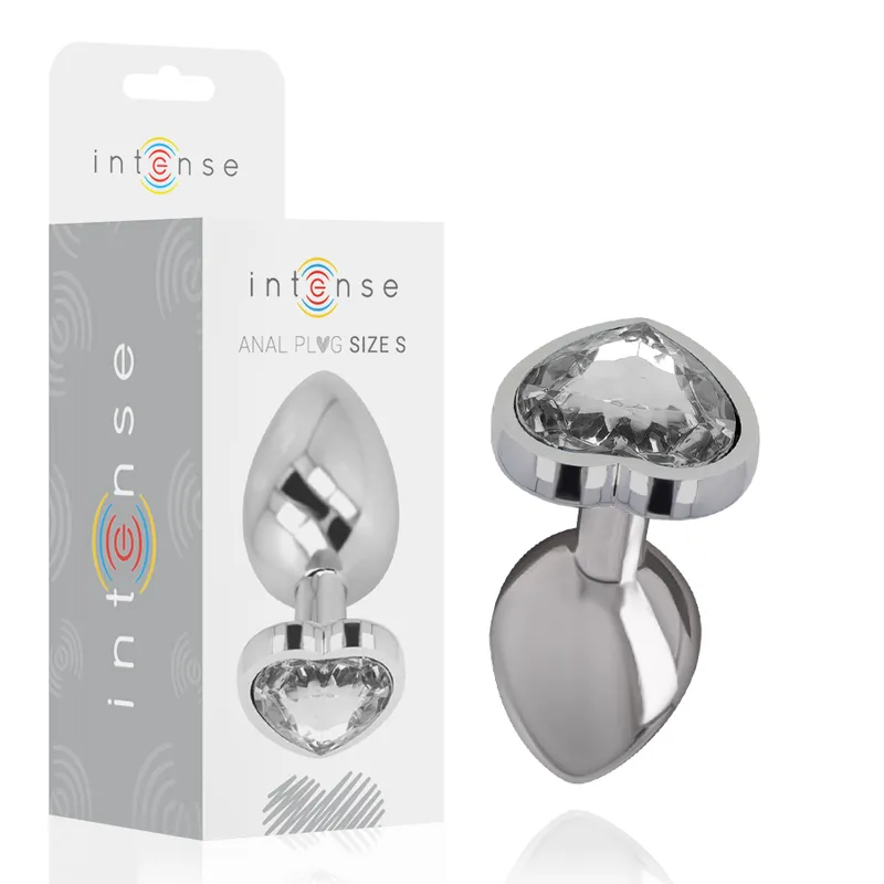 White Heart Aluminium Metall Anal Plug Grösse S von Intense Anal Toys | Fesselliebe.de