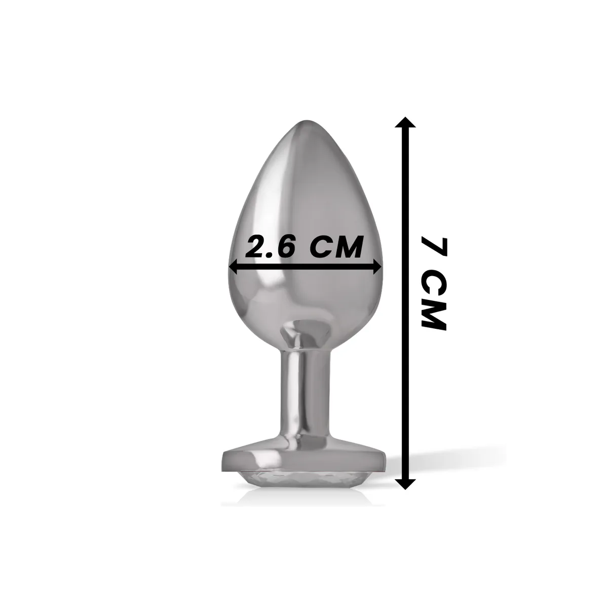 White Heart Aluminium Metall Anal Plug Grösse S von Intense Anal Toys | Fesselliebe.de