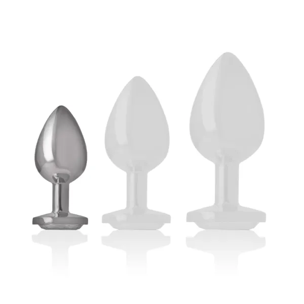 White Heart Aluminium Metall Anal Plug Grösse S von Intense Anal Toys | Fesselliebe.de