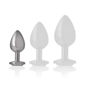 White Heart Aluminium Metall Anal Plug Grösse S von Intense Anal Toys