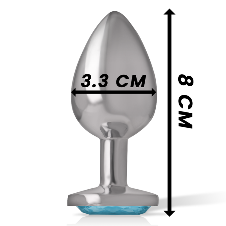 Aluminium-Metall-Anal-Stecker, Blaues Herz, Grösse M von Intense Anal Toys | Fesselliebe.de