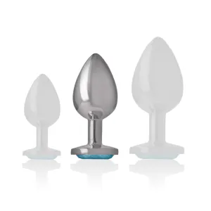 Aluminium-Metall-Anal-Stecker, Blaues Herz, Grösse M von Intense Anal Toys