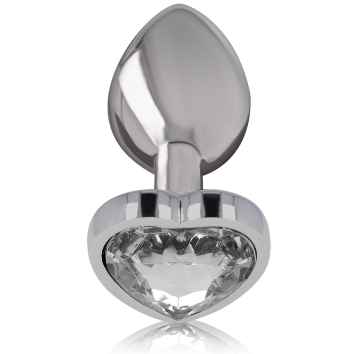 Aluminium-Metall-Anal-Stecker, Weisses Herz, Grösse M von Intense Anal Toys | Fesselliebe.de