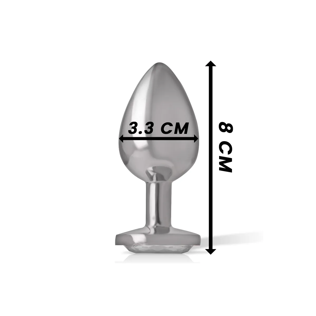 Aluminium-Metall-Anal-Stecker, Weisses Herz, Grösse M von Intense Anal Toys | Fesselliebe.de