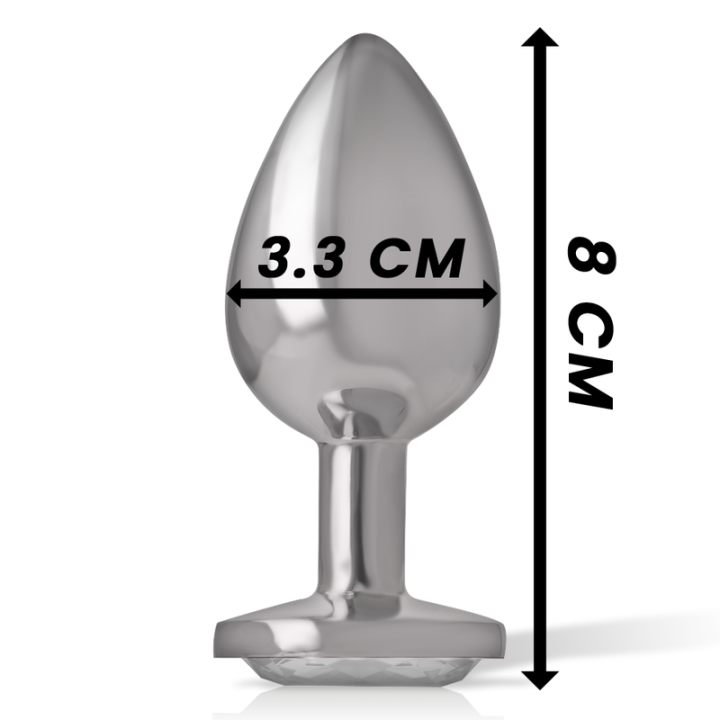 Aluminium-Metall-Anal-Stecker, Weisses Herz, Grösse M von Intense Anal Toys | Fesselliebe.de