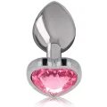 Aluminium-Metall-Anal-Stecker Rosa Herz Grösse L von Intense Anal Toys
