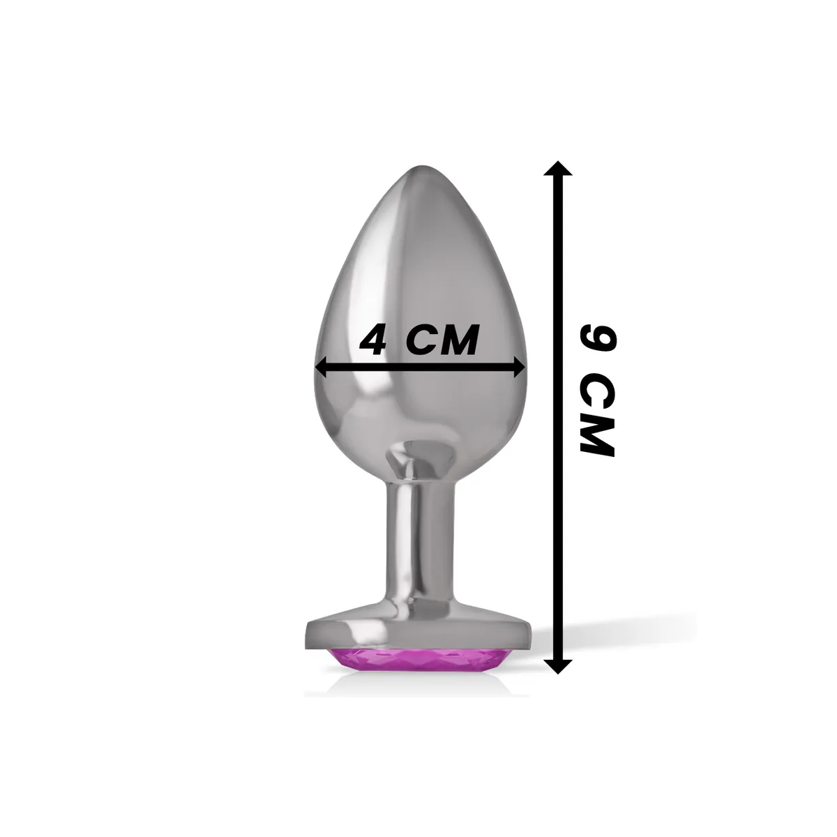 Aluminium-Metall-Anal-Stecker Rosa Herz Grösse L von Intense Anal Toys | Fesselliebe.de