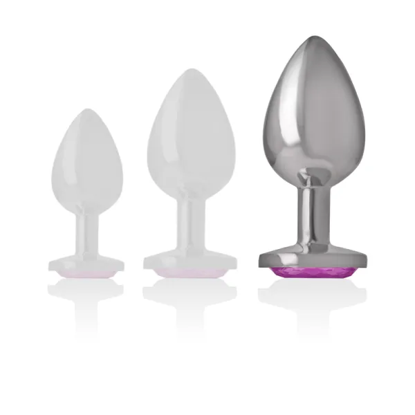 Aluminium-Metall-Anal-Stecker Rosa Herz Grösse L von Intense Anal Toys | Fesselliebe.de