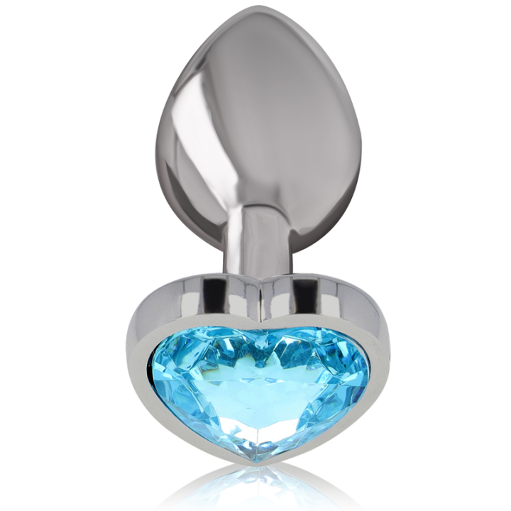 Aluminium-Metall-Anal-Stecker Blaues Herz, Grösse L von Intense Anal Toys | Fesselliebe.de