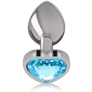 Aluminium-Metall-Anal-Stecker Blaues Herz, Grösse L von Intense Anal Toys