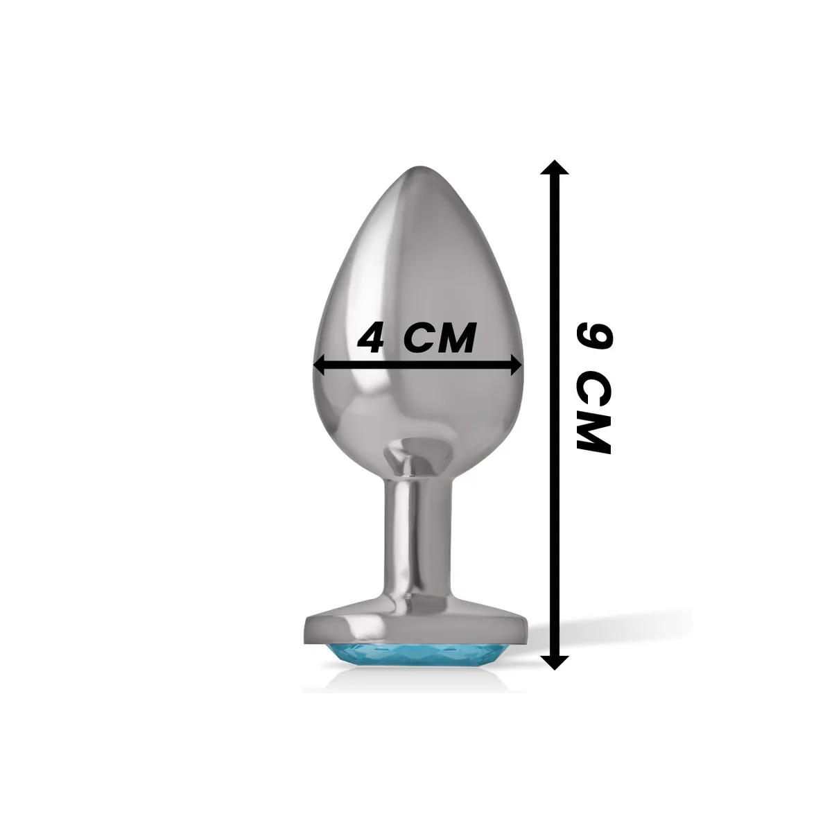 Aluminium-Metall-Anal-Stecker Blaues Herz, Grösse L von Intense Anal Toys | Fesselliebe.de