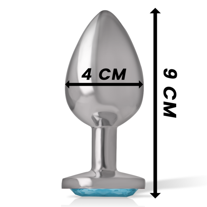 Aluminium-Metall-Anal-Stecker Blaues Herz, Grösse L von Intense Anal Toys | Fesselliebe.de