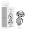 Analplug Metall Aluminium Weiss Herz Grösse L von Intense Anal Toys